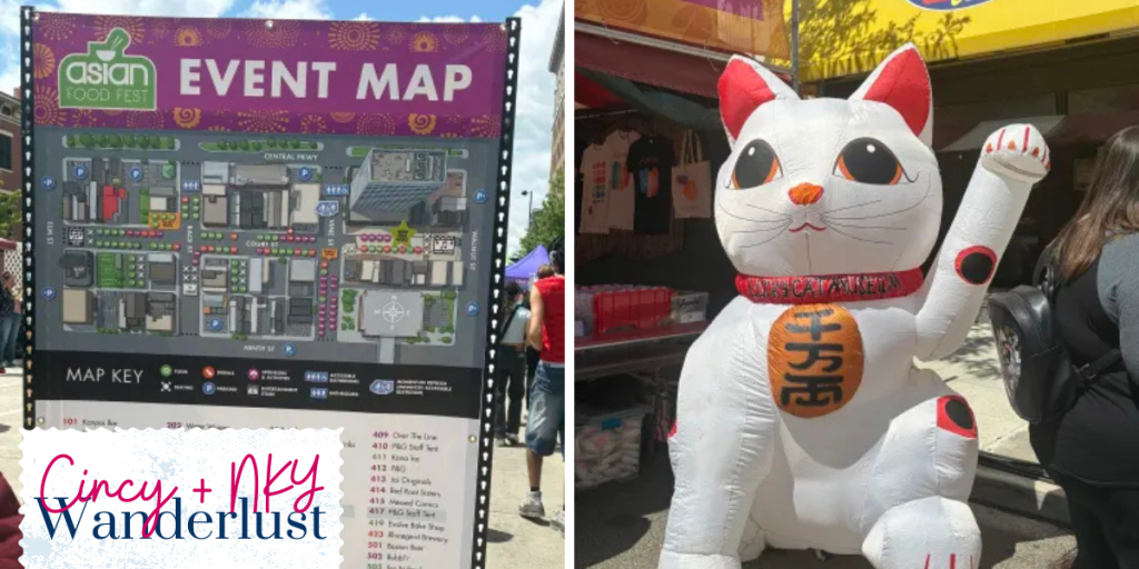 Imagine showing the Asian Food Fest map and the lucky cat at the festival