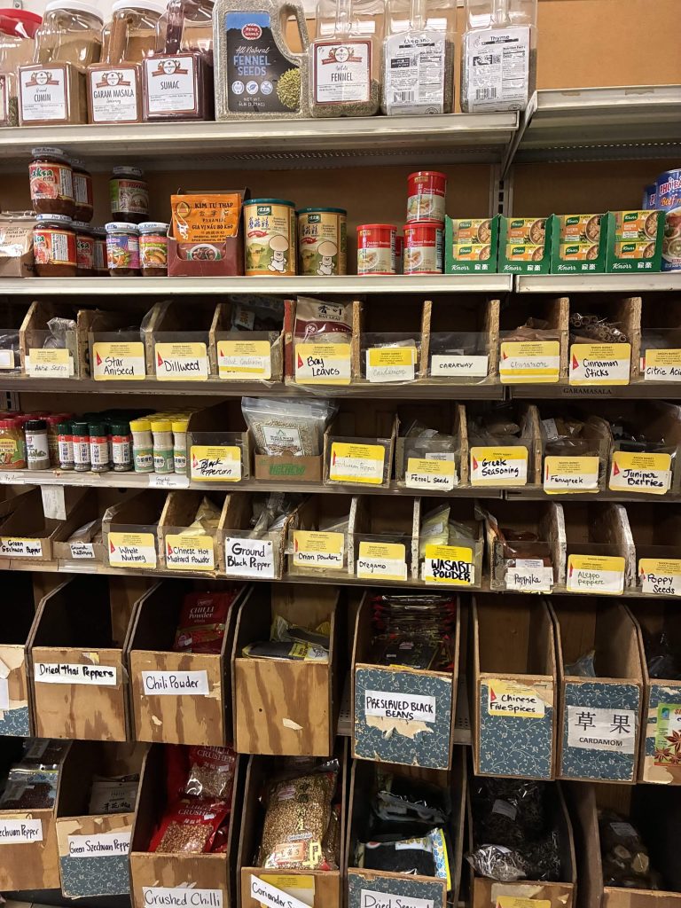 Saigon Market spice wall
